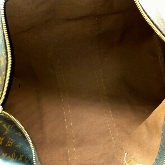 AUTHENTIC Louis Vuitton LV Boston Bag Keepall Bandouliere 55 Browns Monogram - Picture 7 of 10